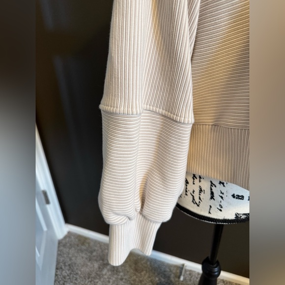 Varley Cream Ribbed Half-Zip Sweater - Picture 3 of 4